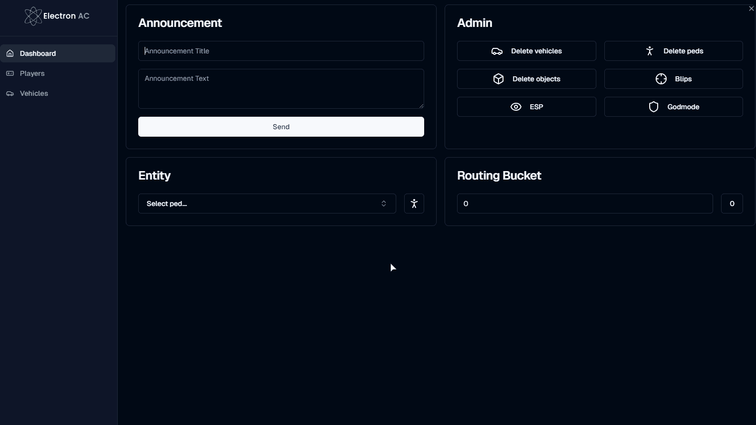 New In-Game Panel